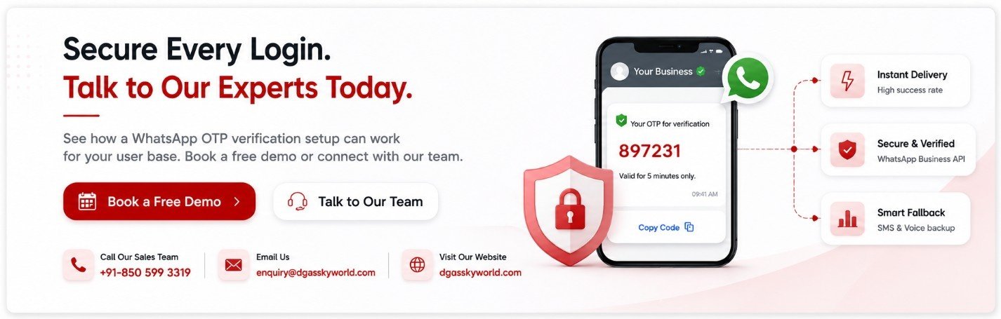 book a demo - whatsapp otp verification