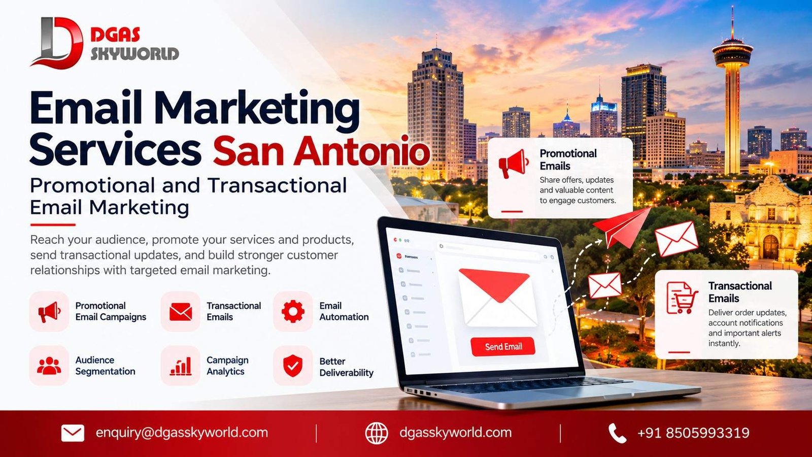 Email Marketing Services San Antonio: Promotional and Transactional EMail Marketing